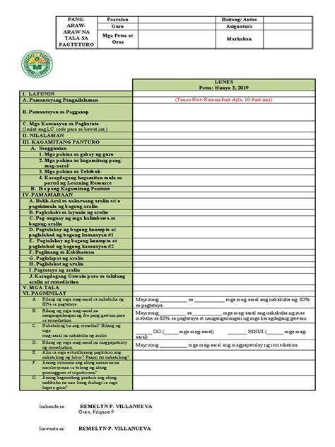 dll in filipino 6.